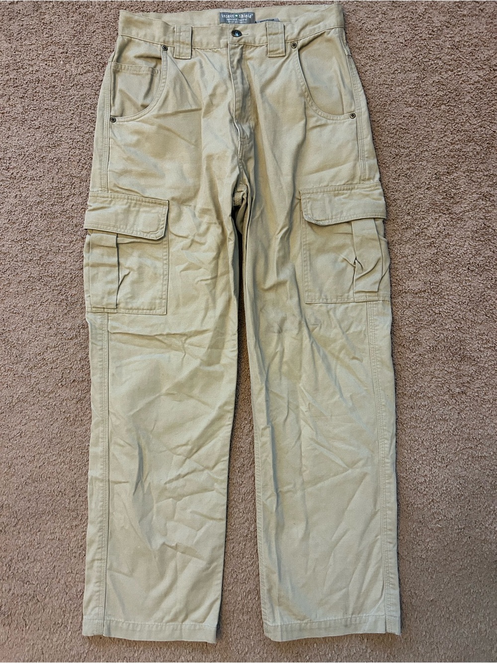 Insect Shield FTC Repellent Men’s Tan Cargo Pants Size 30D 30 D